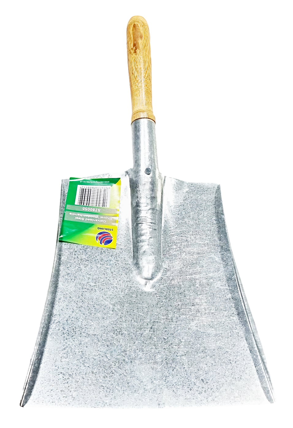 Galvanised Steel Shovel with Wooden Handle 47 x 19 cm ST80055 (Parcel Rate)p