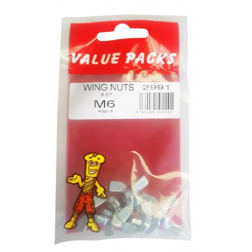 Value Pack M6 Wing Nuts 2991  (Large Letter Rate)