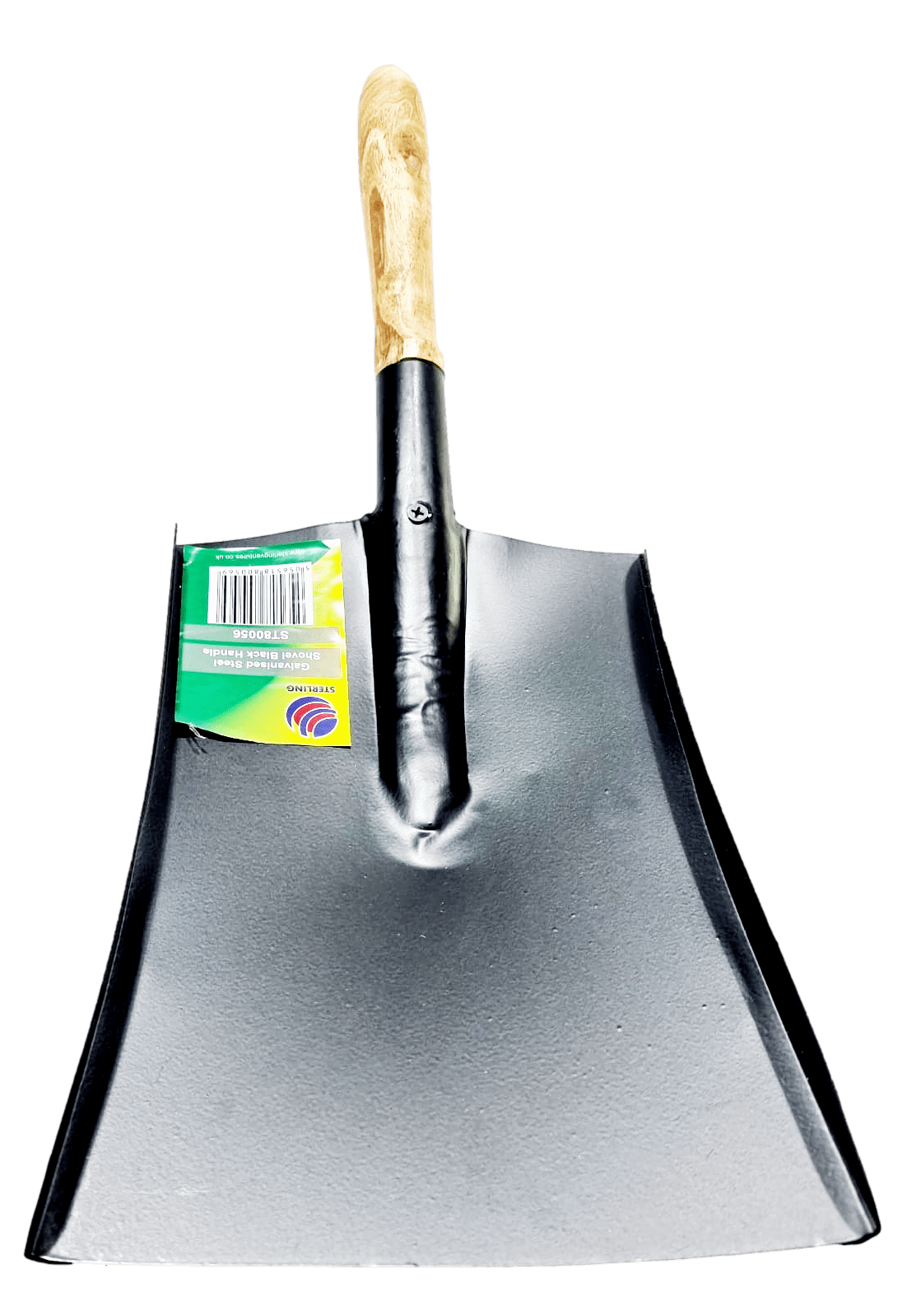 Galvanised Steel Shovel with Wooden Handle 48 x 17 cm ST80056 (Parcel Rate)