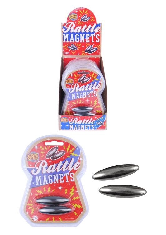 Children's Toy Spinning Buzz Rattle Magnets 6 x 2 cm Pack of 2 N09500 A (Parcel Rate)