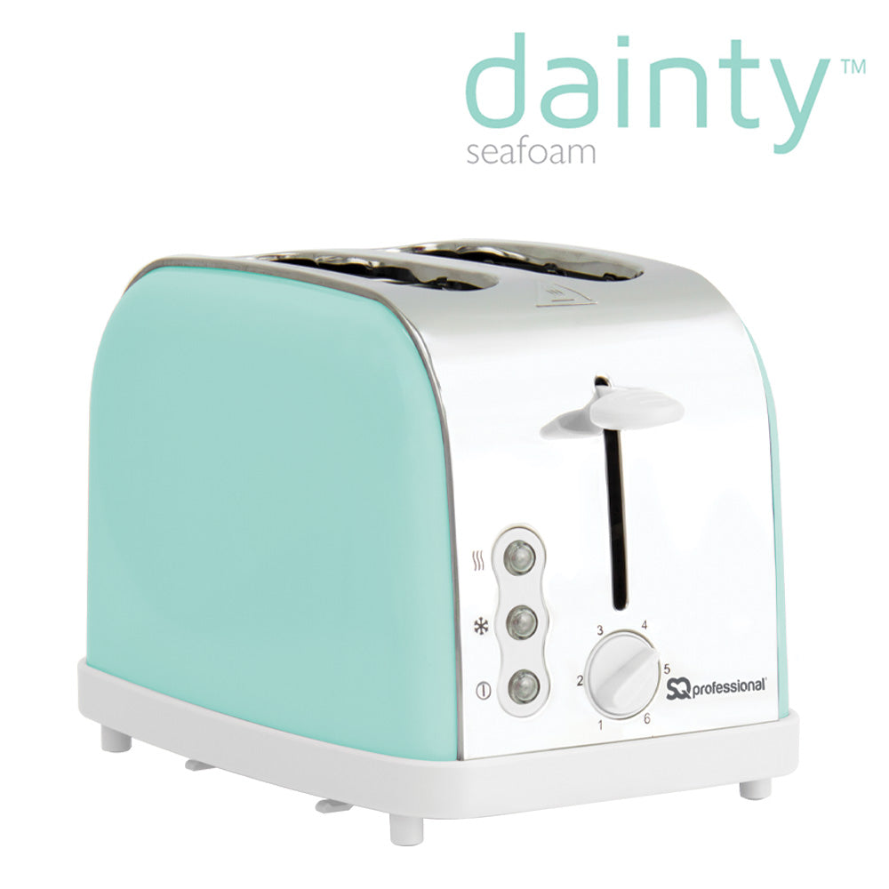 SQ Professional Dainty 2 Slice Toaster 900W Seafoam 5975 (Parcel Rate)