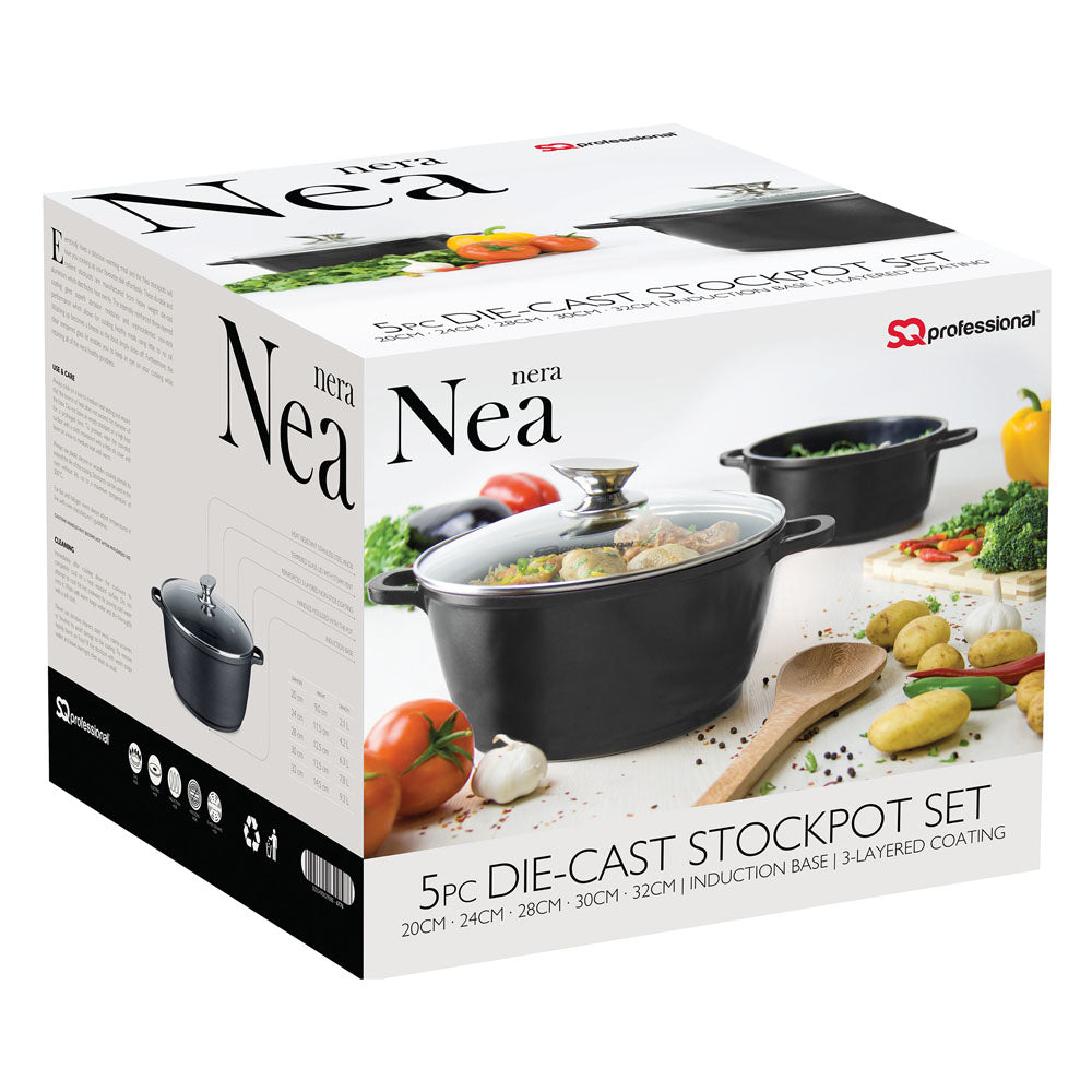 SQ Professional Nea Stockpot Set of 5 Nera 2958 / 6776 (Big Parcel Rate)