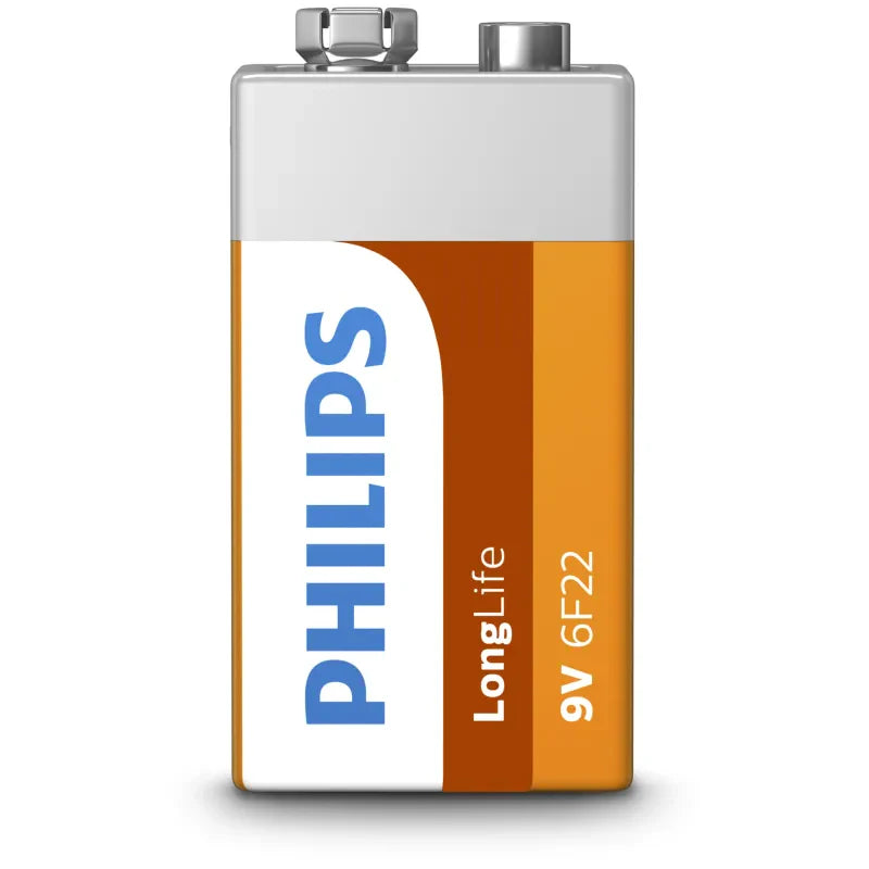 Philips Zinc Chloride 9V Battery PHI6F22NIB1 (Large Letter Rate)