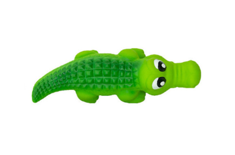 Pet Dog Toy Squeaky Crocodile Alligator 19 cm Assorted Colours 7254 (Parcel Rate)