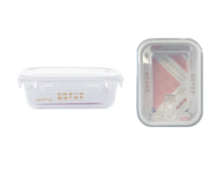 Rectangular Glass Food Storage Container with Air Vent 350ml 7762 (Parcel Plus Rate)