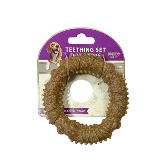 Pet Dog Teething Toy Spikey Ring 10.5cm 7794 (Parcel Rate)