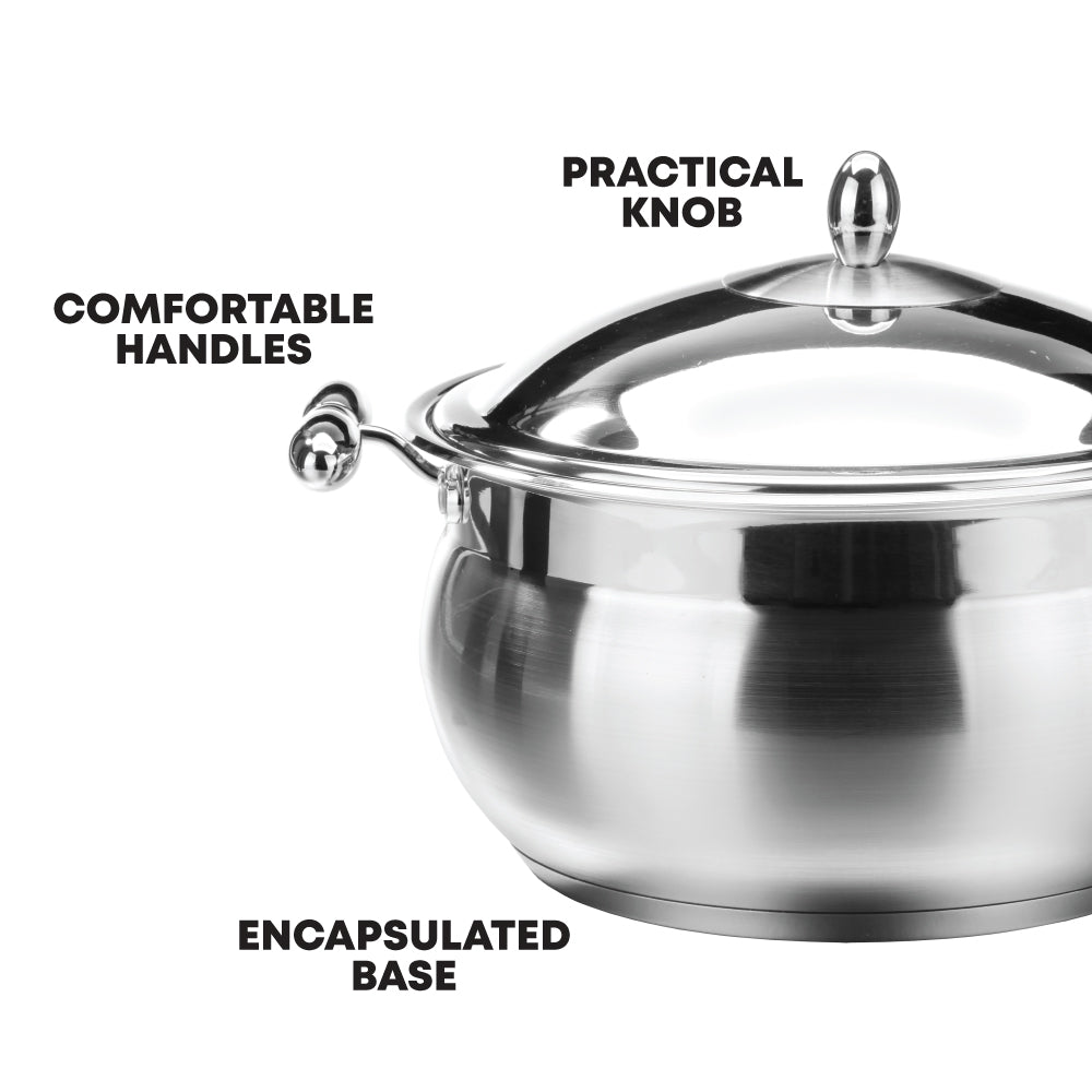 SQ Professional Lustro Stainless  Steel  Imperiale Casserole Set of 6 7991 (Big Parcel Rate)