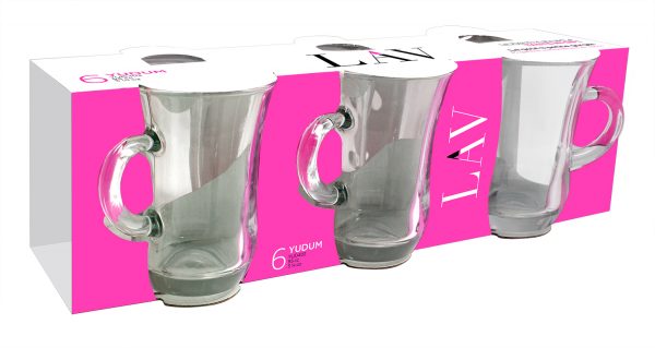 Yudum Tea Glasses Cup 95cc Set of 6 YUD402E (Parcel Rate)