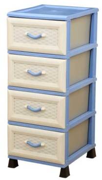 4 Tier Plastic Storage Drawer with Handles Assorted Colours EL301 / MP001 (Big Parcel Rate)