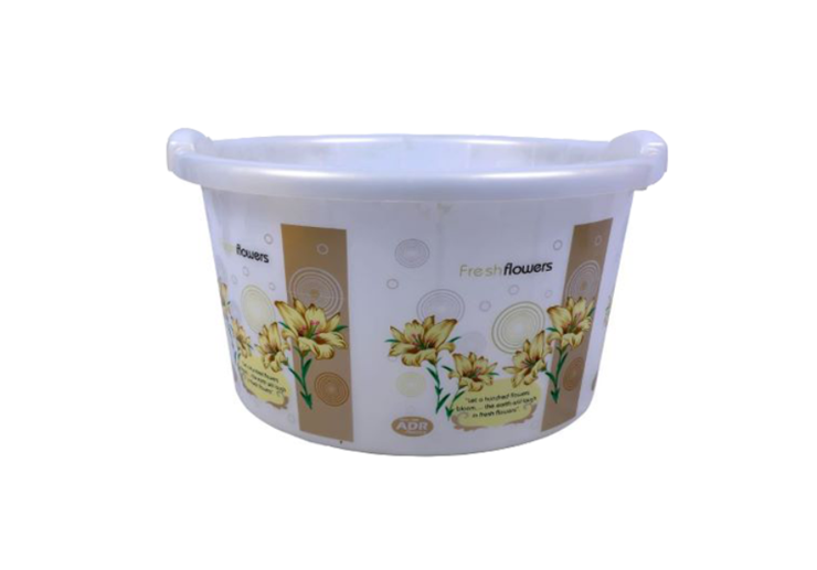 Plastic Daisy Print Tub with Holding Handles Medium 25L MX4120 (Big Parcel Rate)