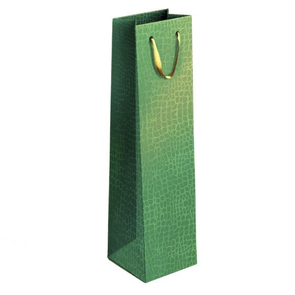 Embossed Metallic Paper Wine Bottle Gift Bag 12 x 36 x 10 cm Assorted Colours P1903 (Large Letter Rate)