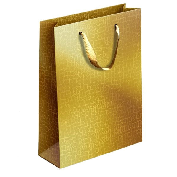 Embossed Metallic Paper Gift Bag Medium Assorted Colours P1915 (Large Letter Rate)