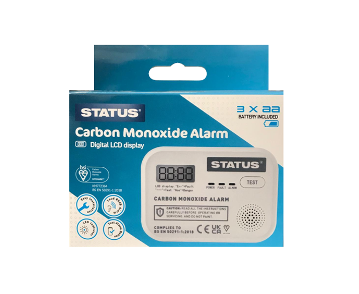 Status Carbon Monoxide Alarm 107 x 77 x 36 mm SDCMA3XAA1PB4 (Parcel Rate)