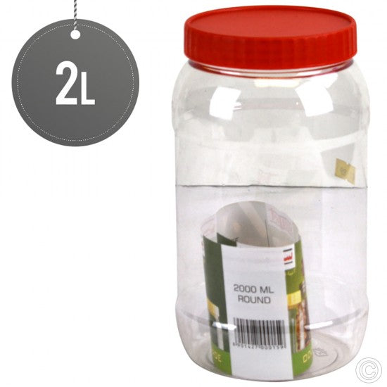 Plastic Kitchen Pet Food Storage Jar 2 Litre ST5134 / ST00159 (Parcel Rate)