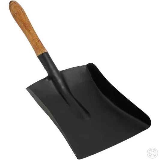 Galvanised Steel Shovel with Wooden Handle 48 x 17 cm ST80056 (Parcel Rate)