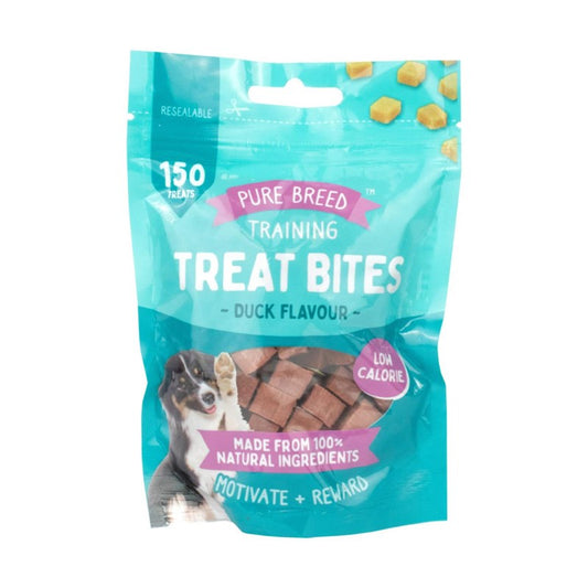 Pet Dog Treats Training Treat Bites Dry Duck Cubes 100g 323888 (Parcel Rate)