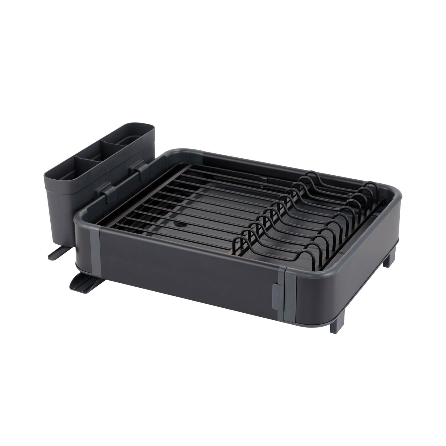 SQ Professional Durane Aluminium Expandable Dish Drainer 43-61 x 30 x 14.5 cm Black 11300 (Big Parcel Rate)