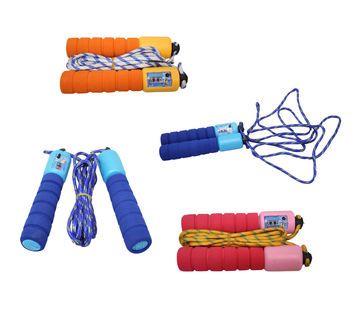 Children's Skipping Rope with Counter and Soft Handle Assorted Colours 0378 A  (Parcel Rate)