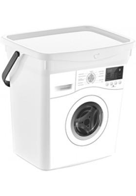 HOBBY Q-Box Washing Machine Printed Design Laundry Detergent Storage Box 6 Litre 081084 (Parcel Rate)