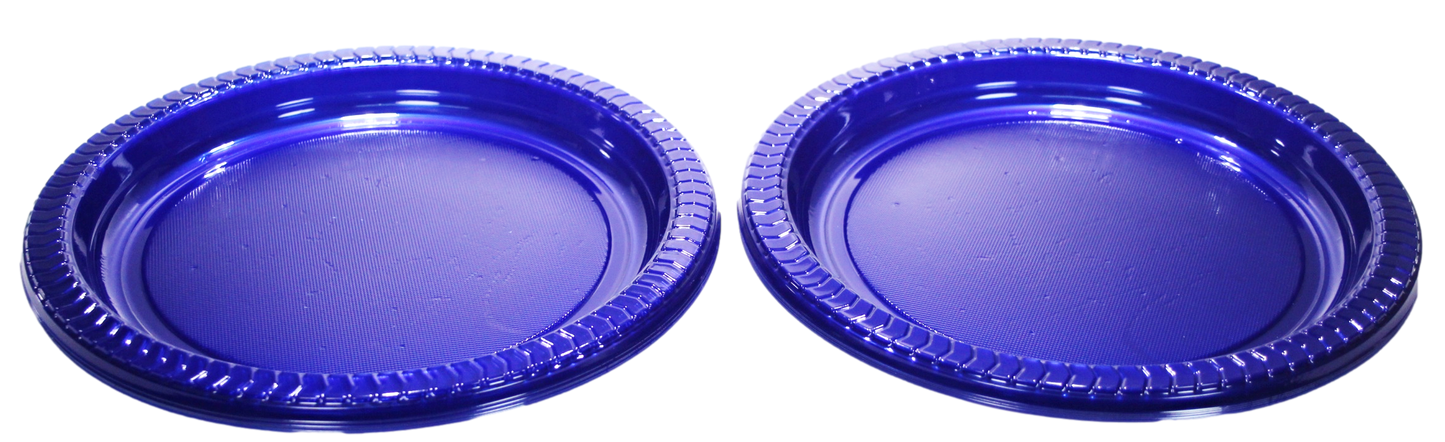 Disposable Blue Plastic Plate 23 cm Pack of 10 SK1036 (Parcel Rate)