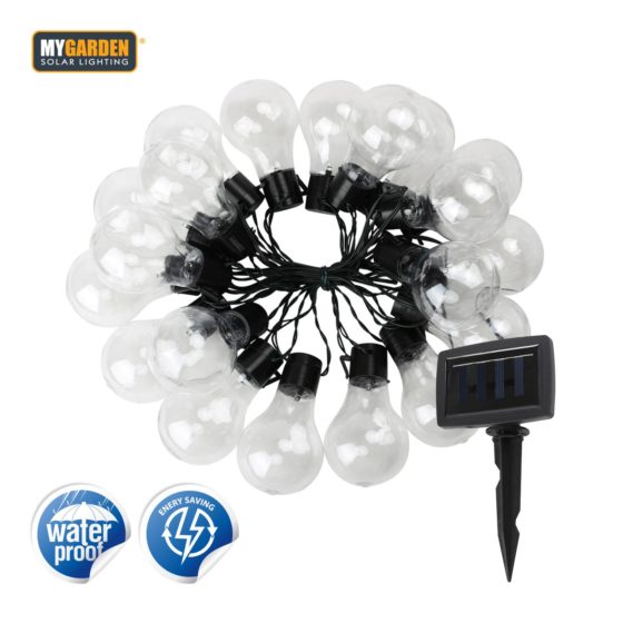 Garden Bulb String Lights 20 Pack 7 Metre White LED 1056 (Parcel Rate)