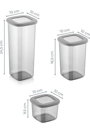 Poli Square Food Storage Container 1.75 Litre 24.5 x 10 x 10 cm BNM0735 (Parcel Rate)