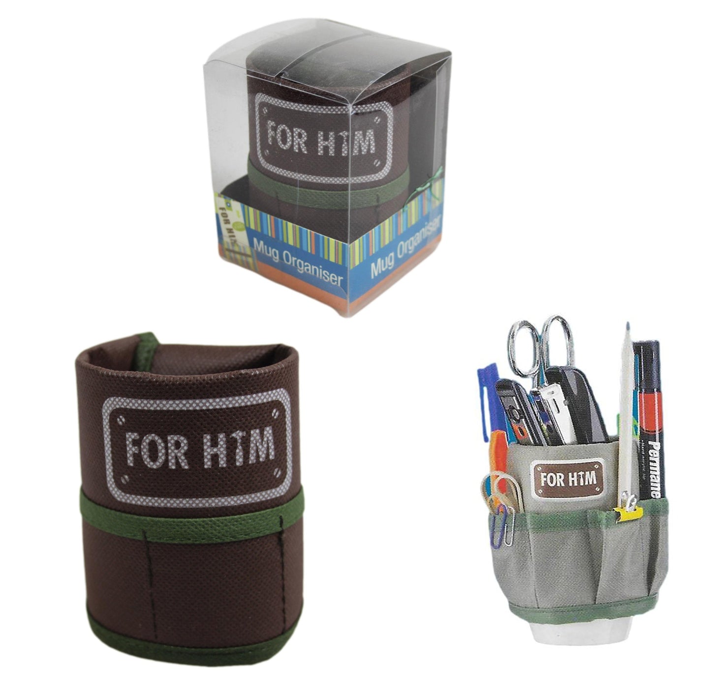 Mug Wrap Around Organiser 22cm Tools Stationery Easy Access 13g (Parcel Rate)