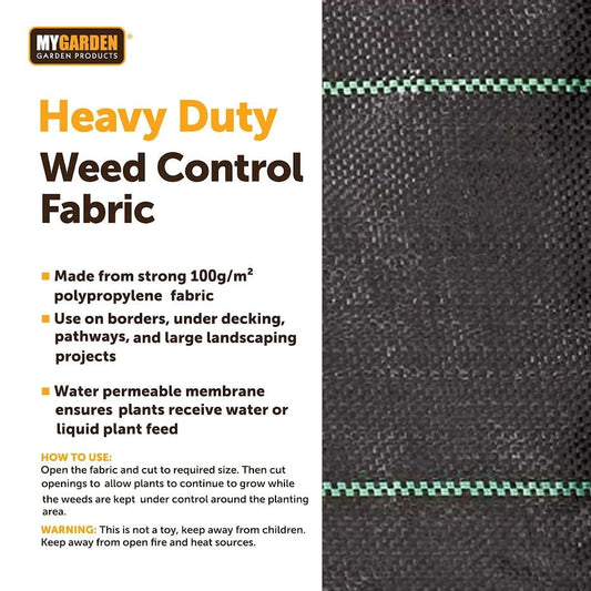 Garden Heavy Duty Weed Control Fabric 2 x 10m 1128 (Parcel Rate)