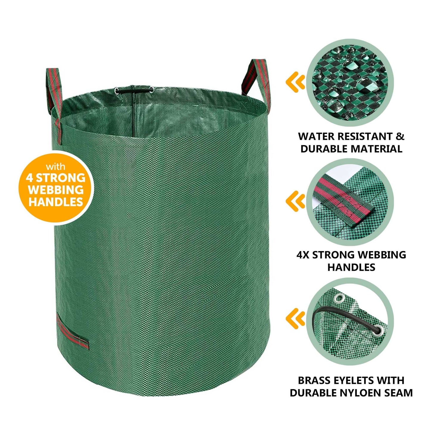 200 Litre Reusable Heavy Duty Garden Waste Sack 1168 (Parcel Rate)