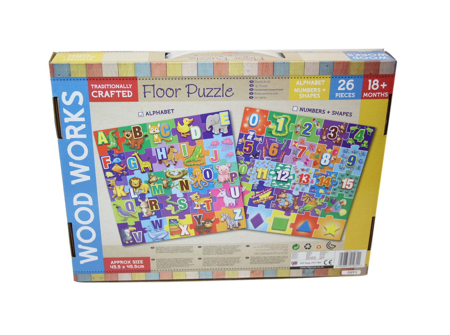 Woodworks Children's Floor Alphabets and Letters Jigsaw Puzzle 45.5cm 1374123 (Parcel Rate)