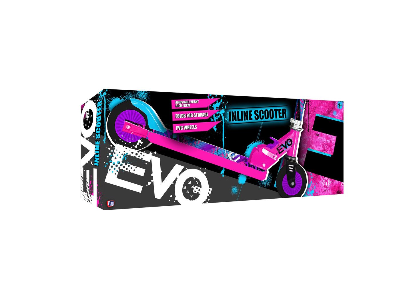 HTI Children's Evo Inline Scooter Pink 1436843 (Parcel Rate)p