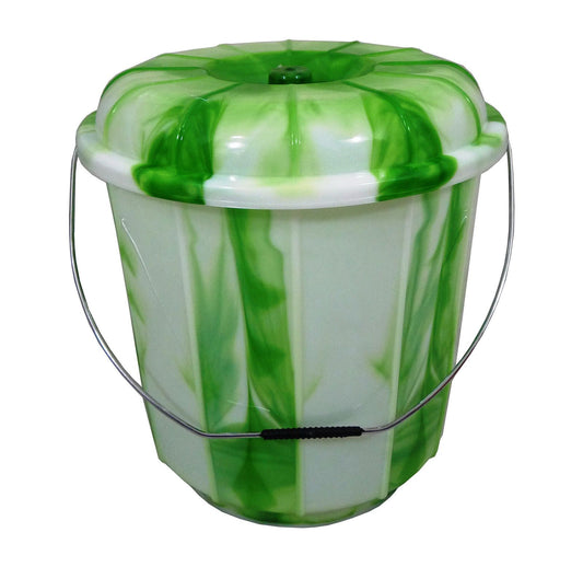 13 Litre Tie Dye Design Plastic Bucket with Lid Assorted Colours 786982 A (Parcel Rate)