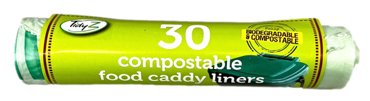 Compostable Food Caddy Bin Liner 5 Litre Pack of 30 B0207 (Parcel Rate)