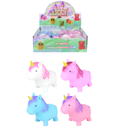 Squeeze Unicorn 11cm 4 Assorted Colours Random Sent N51730 (Parcel Rate)