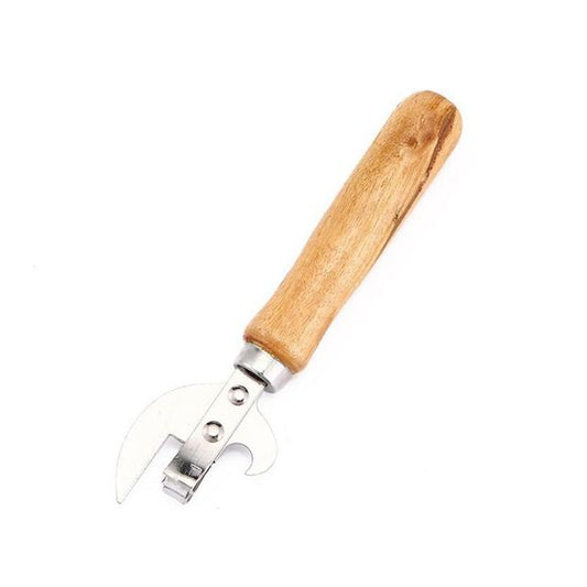 Steel Can Bottle Opener Wooden Handle 15 cm 6948 (Parcel Rate)