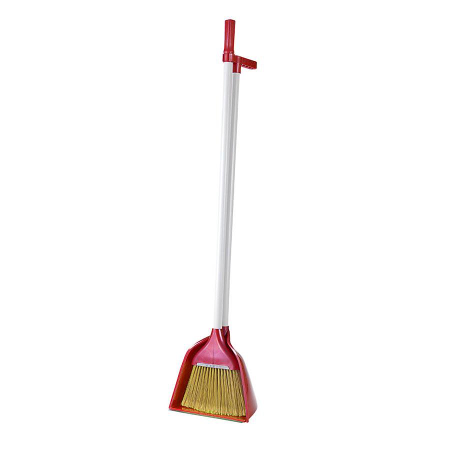 Plastic Long Handle Dustpan and Brush Set Assorted Colours ZP129 A (Big Parcel)