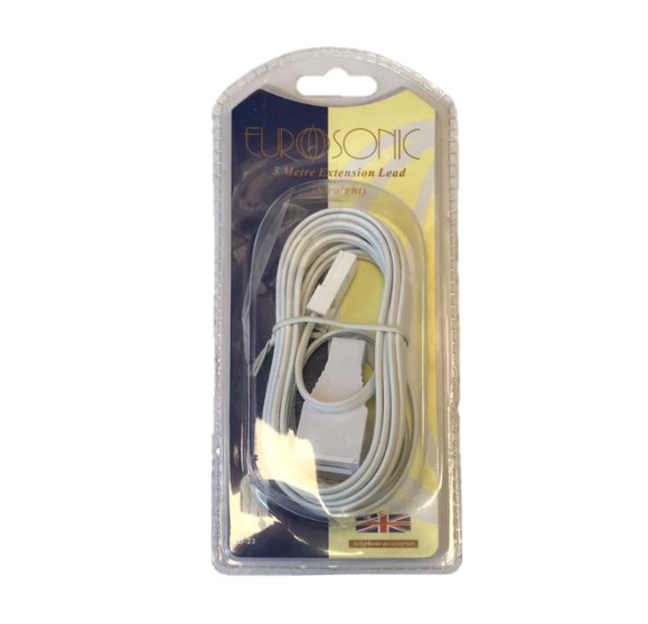 Eurosonic Telephone Extension Lead 3M EU23 / 2114 (Parcel Rate)