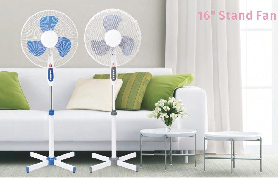 16" Cross Base Stand Fan 3 Speed White SF16C (Parcel Rate)