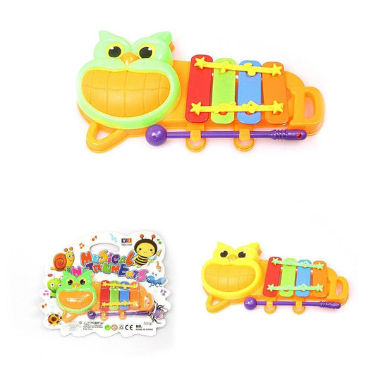 Childrens Cat / Caterpillar Musical Instrument Handheld Xylophone Including Mallet 4422 (Parcel Rate)