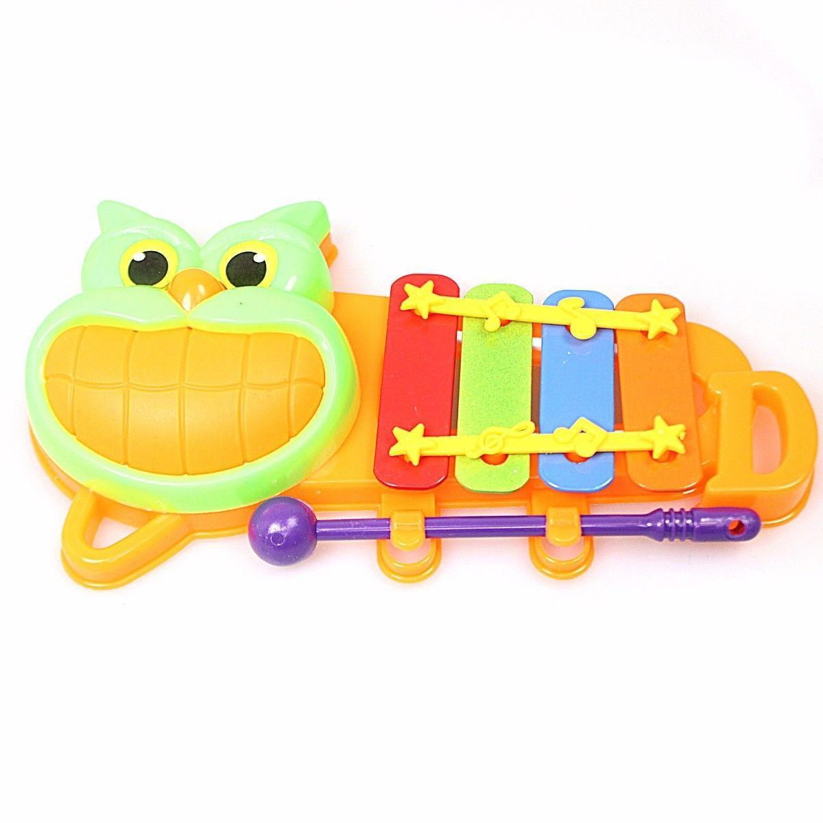 Childrens Cat / Caterpillar Musical Instrument Handheld Xylophone Including Mallet 4422 (Parcel Rate)