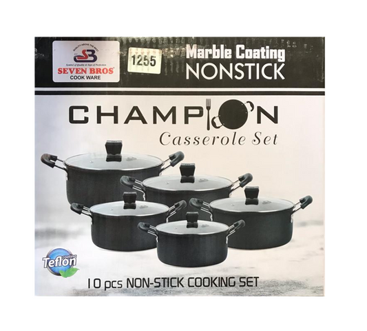 Seven Bros Champion Non Stick Casserole Set of 10 2799 (Big Parcel Rate)