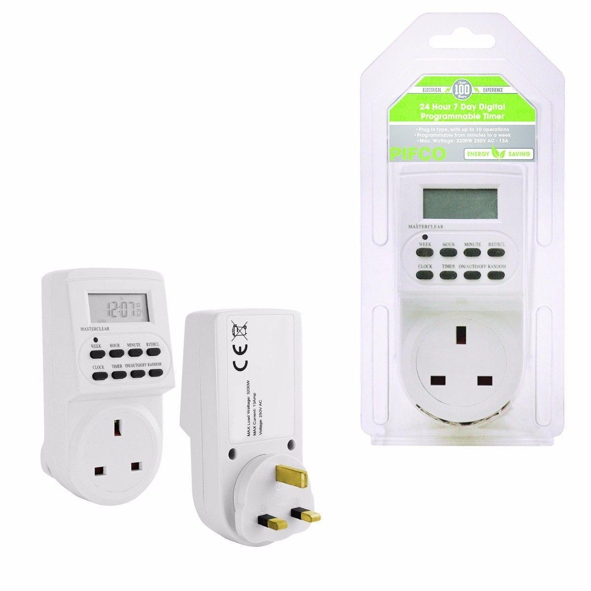 Eurosonic Electronic Digital Mains Timer Socket Plug with 24 Hour 7 Days TMR1009 / ES113 A  (Parcel Rate)