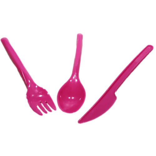 Disposable Plastic Cutlery Set Assorted Colours 90059 (Parcel Rate)