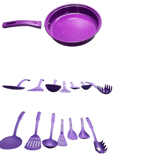 Cooking Pan Set of 14 Purple 6646 (Big Parcel Rate)