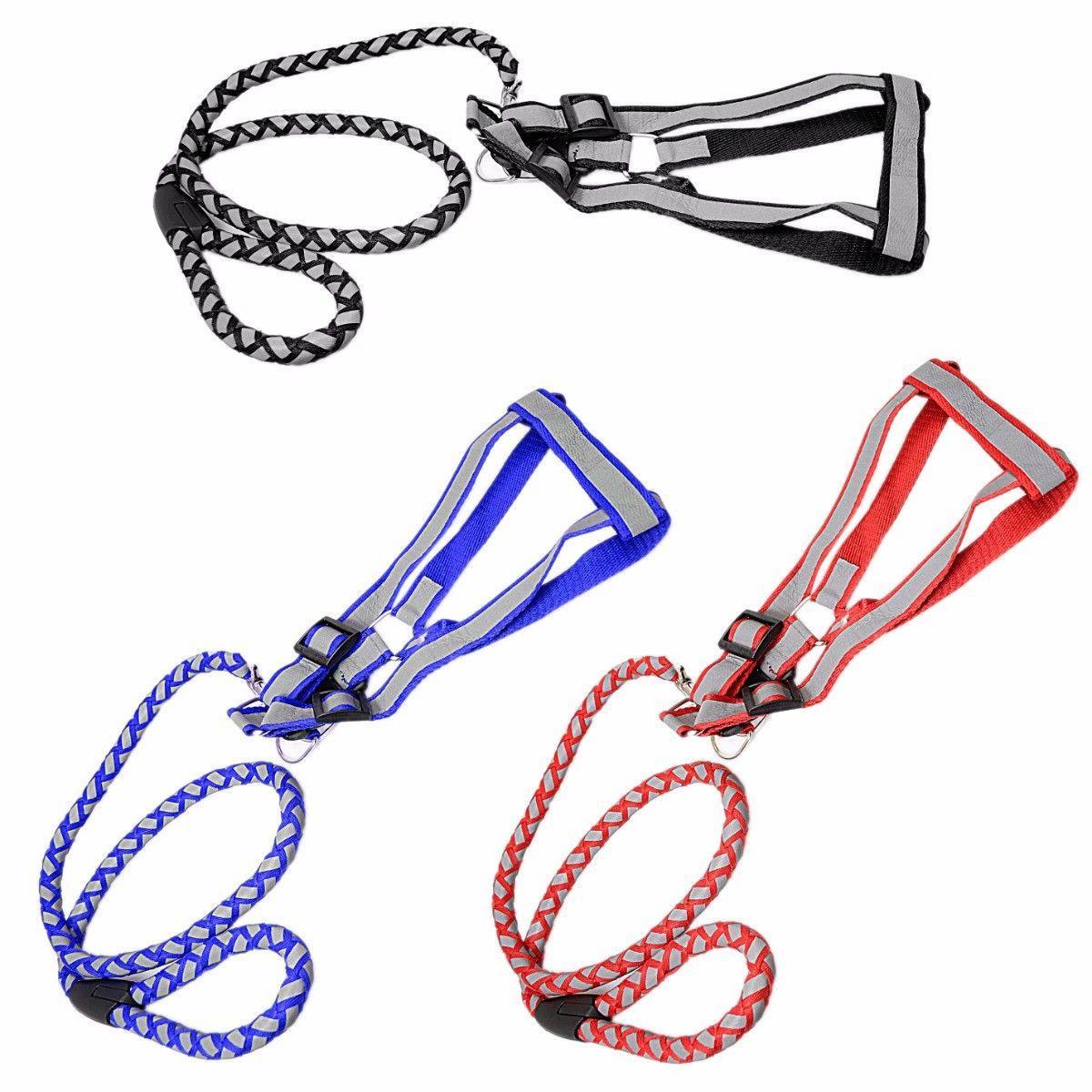 Reflective Dog Leash lead with Harness 100 cm Assorted Colours 0077 (Large Letter Rate)