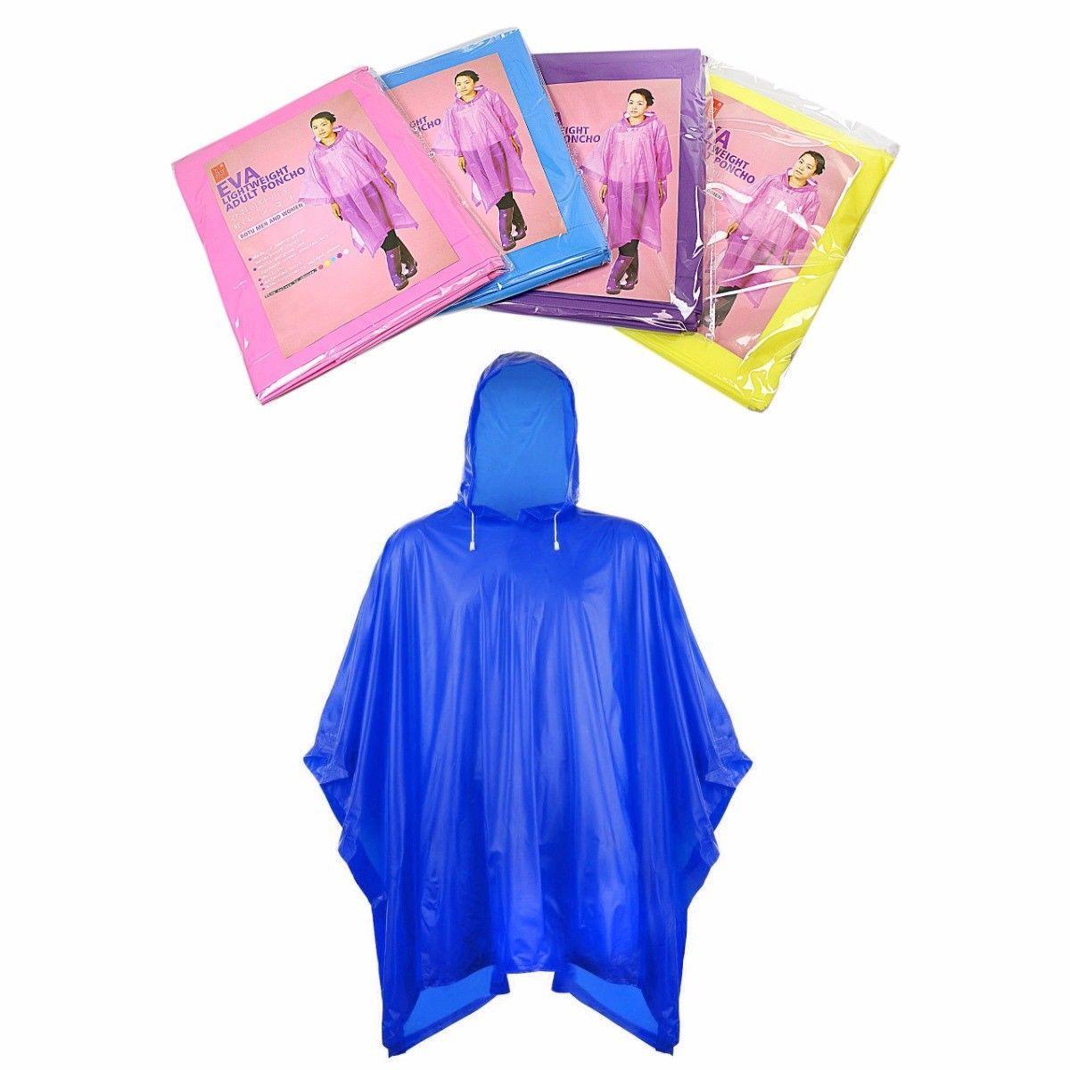 Adults Mens Womens Lightweight PONCHO 100% Waterproof Raincoat One Size Outdoors 4839 A (Large Letter Rate)