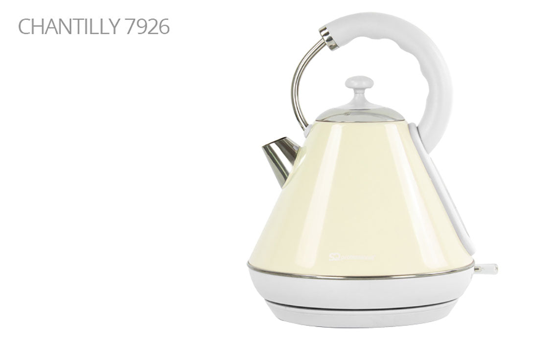 SQ Professional Dainty Legacy Kettle 1.8 Litre 2200 Watt Chantilly Cream 7926 (Parcel Rate)