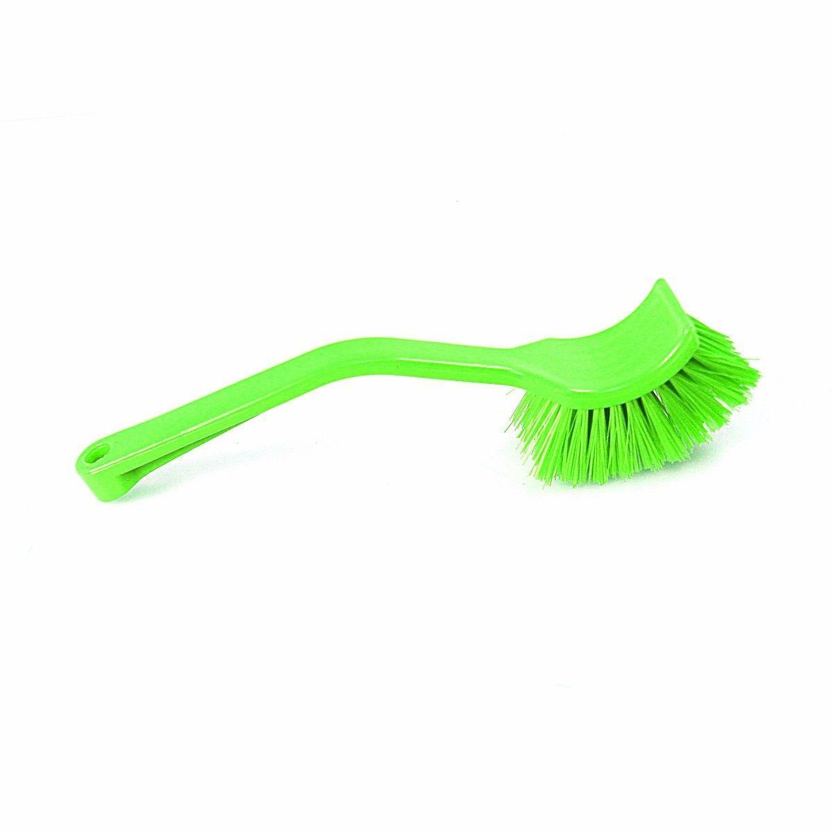 Plastic Dish Scrubber Brush 19 cm Assorted Colours 4028 (Parcel Rate)