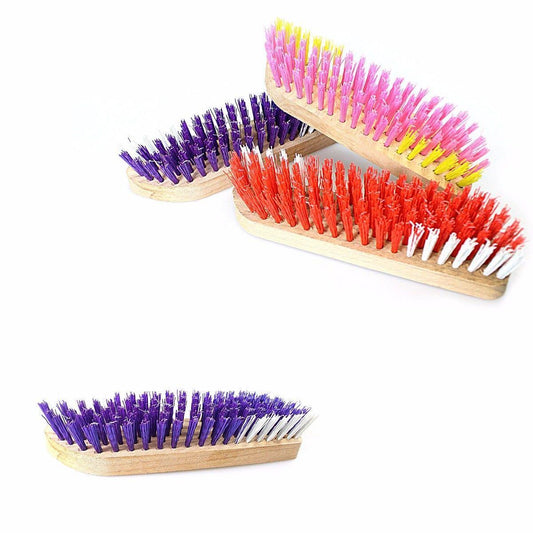 Hard Bristle Wooden Carpet Brush 20cm Assorted Colours ZP266 (Parcel Rate)