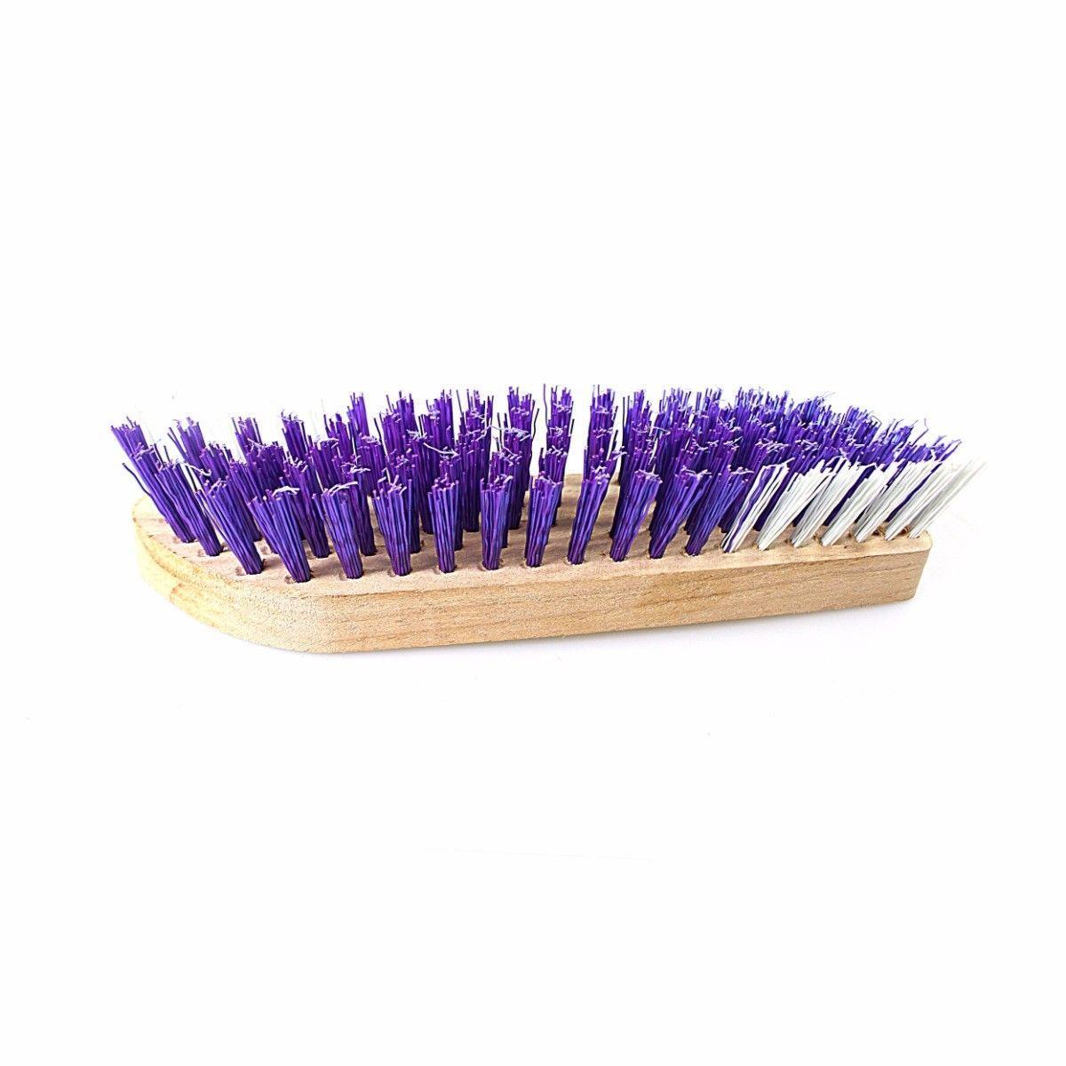 Hard Bristle Wooden Carpet Brush 20cm Assorted Colours ZP266 (Parcel Rate)